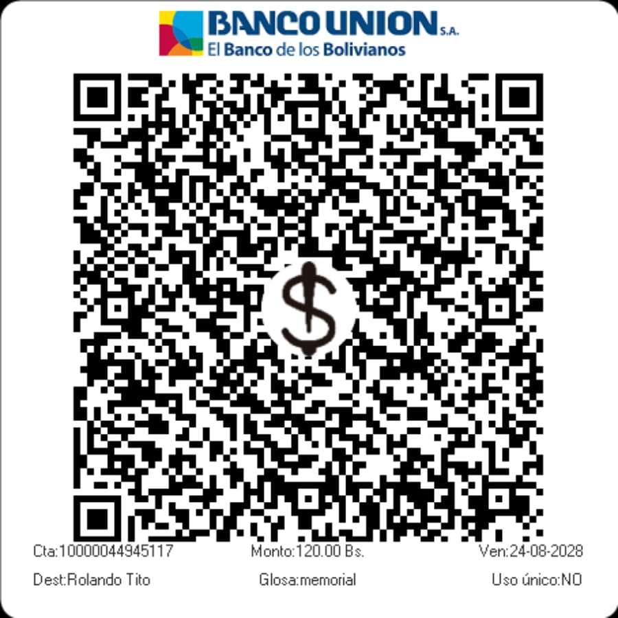 Codigo QR de pago Kaudax - Banco Union